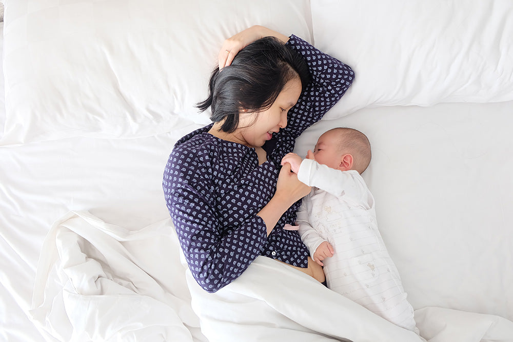 Mom and Baby practicing self-care