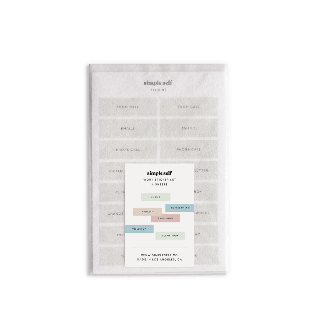 Work Sticker Set – Simple Self