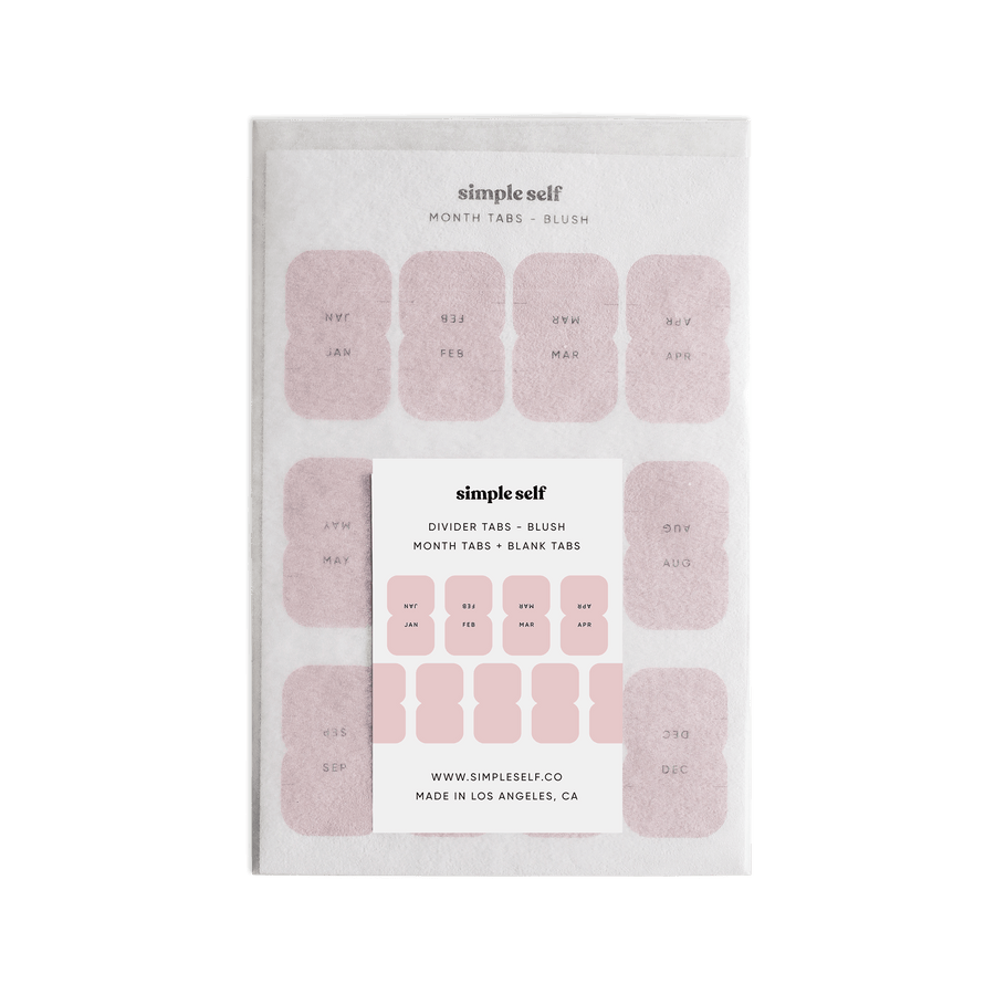 Monthly Blank Divider Tabs Simple Self