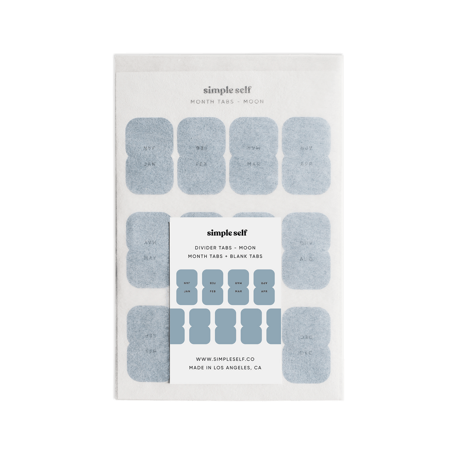 Monthly Blank Divider Tabs Simple Self